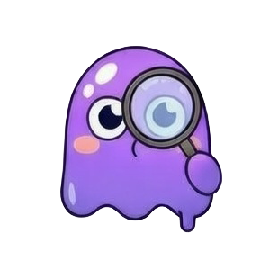 Sloppy the slime with magnifying glass